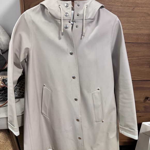 Stutterheim Moseback Raincoat XXS Cream - Picture 7 of 13